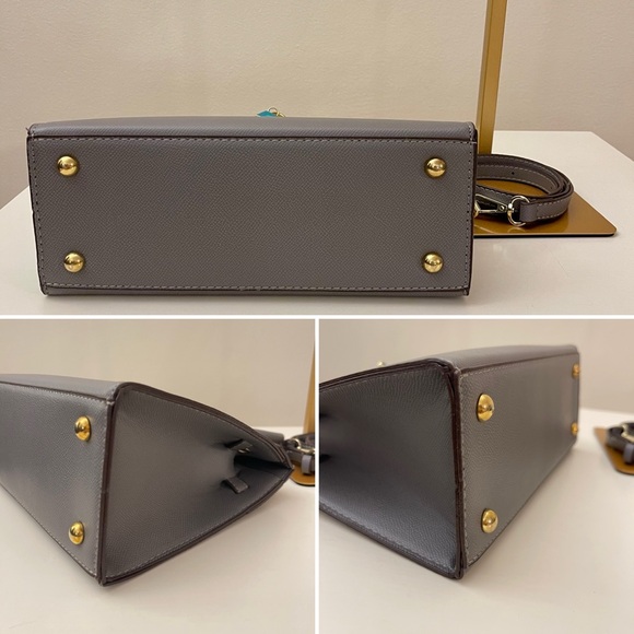 ✨ New Elegant Taupe Structured Satchel | Classic 25 Style ✨ - Picture 3 of 9